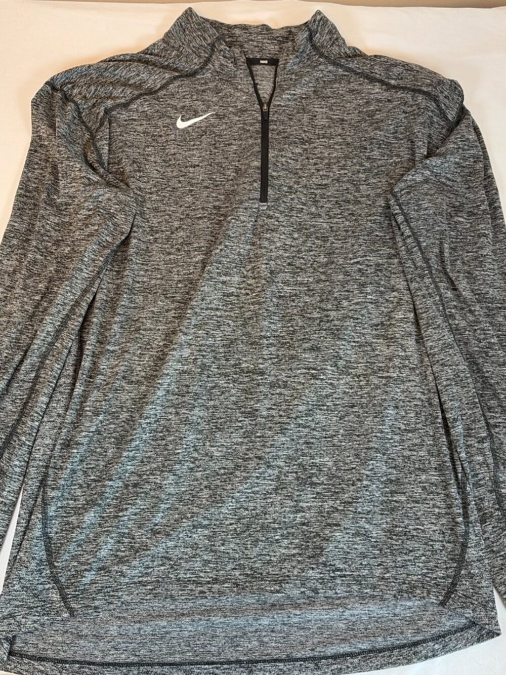 Nike 1/4 Zip Element Dri-Fit Running Top Activewear Shirt Men's L Gray